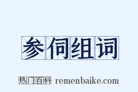 参伺组词是什么意思的图片